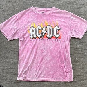 AC/DC Pink Short Sleeve Tee